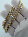 20" 14k Yellow Gold Rope 4mm 25.6g