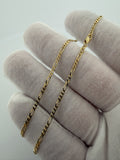 16" 14k Yellow Gold Figaro 2mm 2.94g