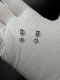 5mm Silver Black Opal Studs 1.4g