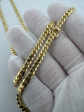 24" 14K Yellow Gold Cuban 5mm 45.8g