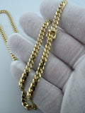 22" 14K Yellow Gold Cuban 5mm 42.6g