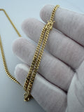 24" 14K Yellow Gold Cuban 3mm 17.93g