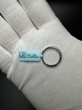 Size 7 Platinum 950 1/2ctw VS/VVS Lab Diamond Half Eternity Band 4.1g