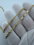24" 10K Yellow Gold Rope 3mm 16.4g
