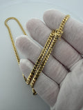22" 14K Yellow Gold Cuban 4mm 27.32g