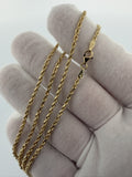 18" 14k Yellow Gold Rope 2mm 2.8g