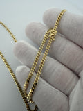 22" 10K Yellow Gold Cuban 3mm 13.36g