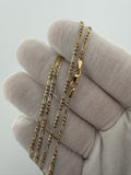 22" 14k Yellow Gold Figaro 2.5mm 3.83g
