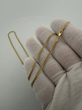 22" 14k Yellow Gold Cuban 2mm 7.46g