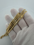 22" 14K Yellow Gold Cuban 4mm 27.38g