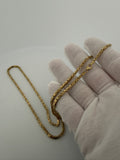 22" 14k Yellow Gold Byzantine 3mm 21.3g