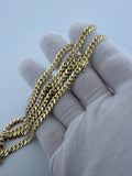24" 10K Yellow Gold Cuban 5mm 41.21g