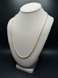 24" 10K Yellow Gold Rope 3mm 16.7g