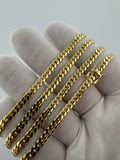 26" 14k Yellow Gold Cuban Link Chain 4mm 32.8g