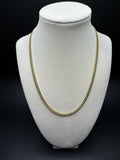 18" 14k Yellow Gold Cuban Link Chain 4mm 22.65g