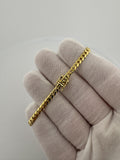 7" 14k Yellow Gold Cuban Link Bracelet 4mm 8.9g