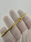 8" 14k Yellow Gold Cuban Link Bracelet 4mm 10.7g