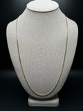 26" 14k Yellow Gold Cuban Link Chain 2mm 9.53g