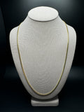 26" 14k Yellow Gold Cuban Link Chain 3mm 19.26g