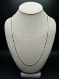 24" 14k Yellow Gold Cuban Link Chain 2mm 8.6g