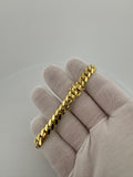8" 14k Yellow Gold Cuban Link Bracelet 8mm 39.81g