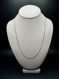 22" 14k Yellow Gold Cuban Link Chain 2mm 8.25g