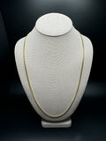 26" 14k Yellow Gold Cuban Link Chain 3mm 19.26g