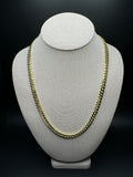 22" 14k Yellow Gold Cuban Link Chain 7mm 75.6g