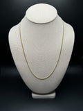 22" 14k Yellow Gold Cuban Link Chain 2mm 8.25g