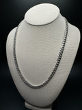 22" 14k White Gold Cuban Link Chain 7mm 84.2g