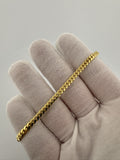 8" 14k Yellow Gold Cuban Link Bracelet 4mm 10.7g