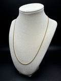 20" 14k Yellow Gold Cuban Link Chain 2mm 7.4g