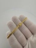 7" 14k Yellow Gold Cuban Link Bracelet 4mm 8.9g