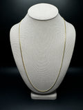 26" 14k Yellow Gold Cuban Link Chain 2mm 9.53g
