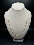 24" 14k Yellow Gold Cuban Link Chain 2mm 8.6g