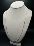 26" 14k Yellow Gold Cuban Link Chain 2mm 9.53g
