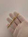 8" 14k Yellow Gold Cuban Link Bracelet 4mm 10.7g