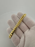 8" 14k Yellow Gold Cuban Link Bracelet 8mm 39.81g