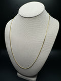 24" 14k Yellow Gold Cuban Link Chain 2mm 8.6g