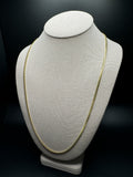 26" 14k Yellow Gold Cuban Link Chain 3mm 19.26g