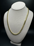 22" 14k Yellow Gold Cuban Link Chain 7mm 75.6g