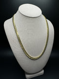 22" 14k Yellow Gold Cuban Link Chain 7mm 75.6g