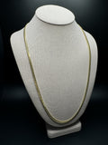 26" 14k Yellow Gold Cuban Link Chain 4mm 32.8g