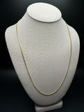 24" 14k Yellow Gold Cuban Link Chain 2mm 8.6g