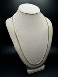 26" 14k Yellow Gold Cuban Link Chain 3mm 19.26g