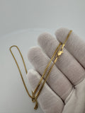 20" 14k Yellow Gold Cuban Link Chain 2mm 7.4g