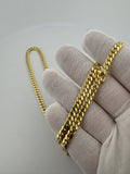 22" 14k Yellow Gold Cuban Link Chain 5mm 44.0g