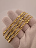 26" 14k Yellow Gold Cuban Link Chain 4mm 32.8g