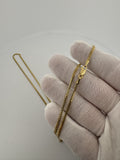 22" 14k Yellow Gold Cuban Link Chain 2mm 8.11g