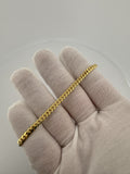 8" 14k Yellow Gold Cuban Link Bracelet 4mm 10.7g